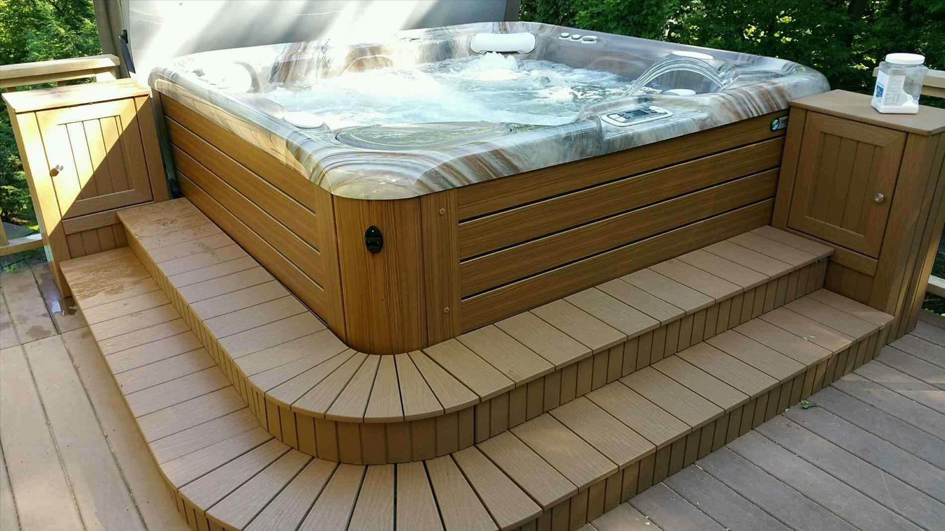 Utespa trappa, altan spabad trädäck jacuzzi