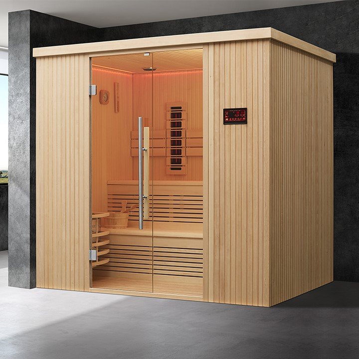 Bastu Duplex I - 2-i-1 (Infraröd Kombinationsbastu för 4-6 personer)