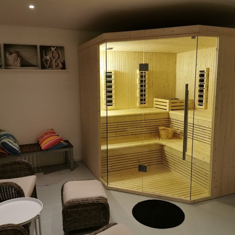 Infraröd bastu i hörn - Hörnbastu