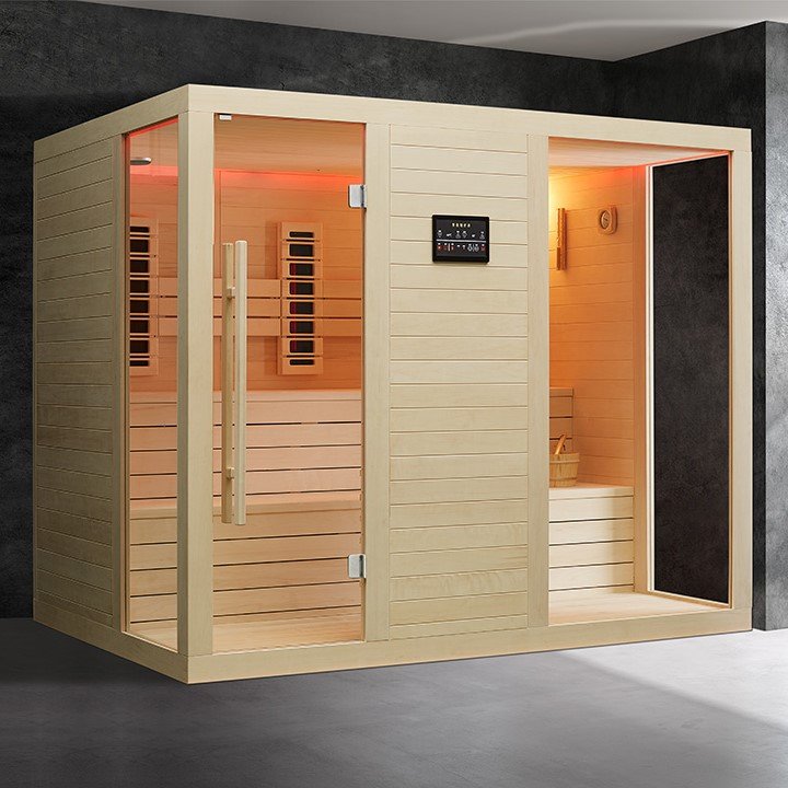 Kombinationsbastu - Traditionell ångbastu och infraröd bastu i ett