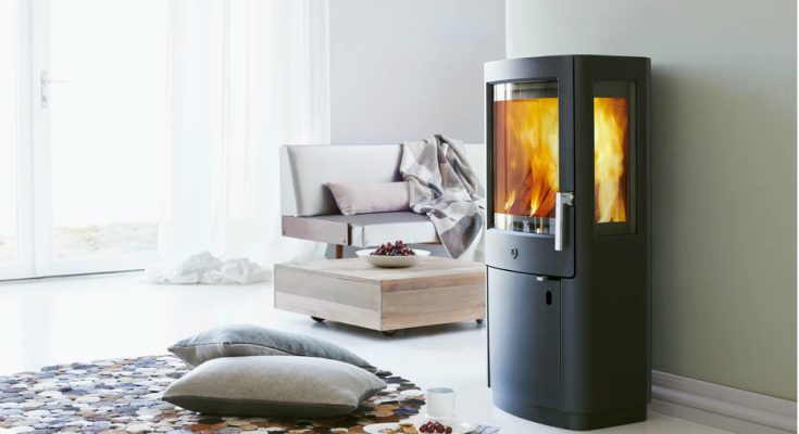 Skorstensfri kamin (Fristående eldstad utomhus & inomhus)