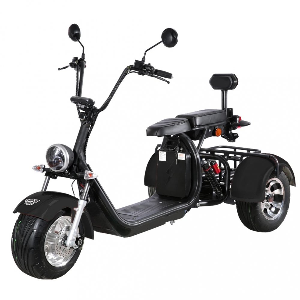 3 Hjulig Elscooter 2000 W (Laglig elscooter för allmänna vägar)