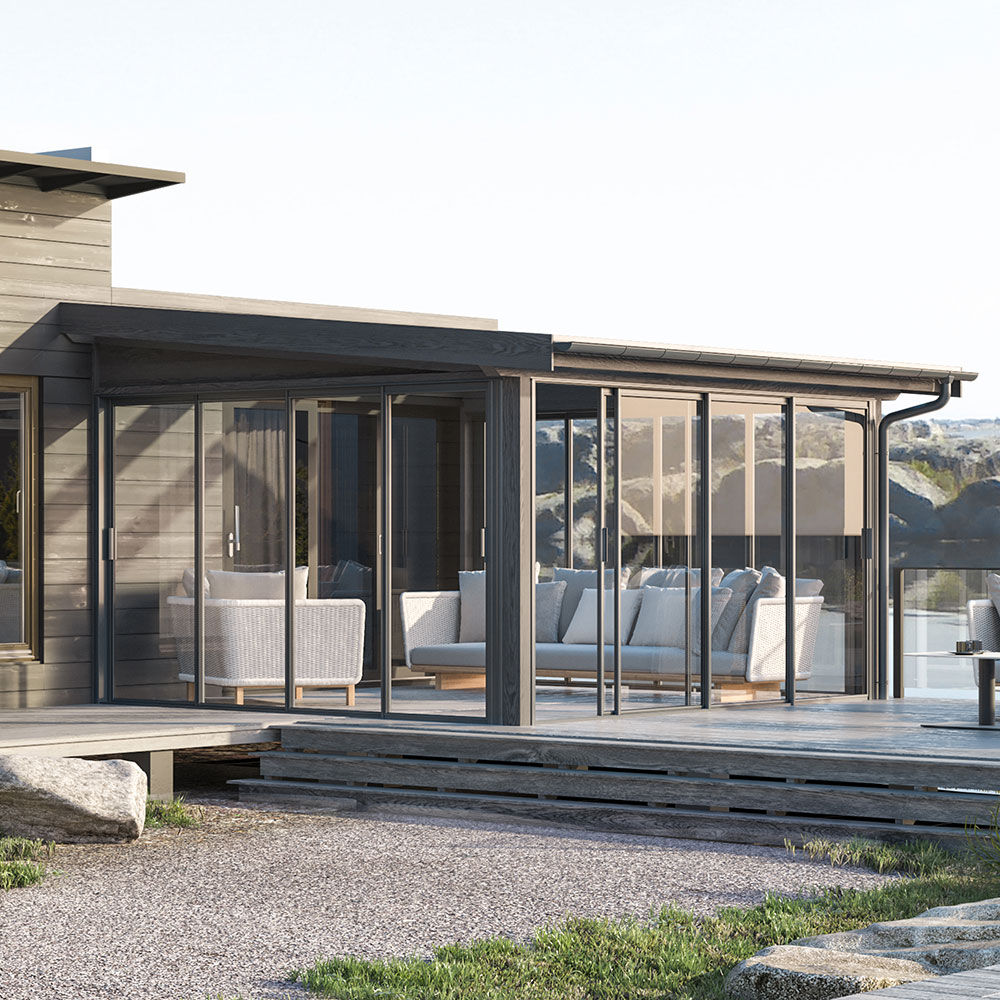 Inglasat uterum fasadmonterat 