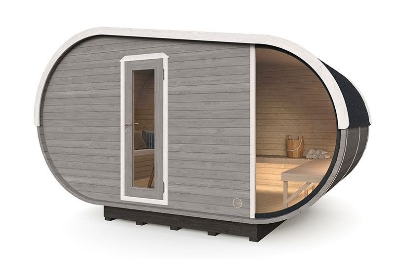 Oval Bastu Droppe (Litet bastuhus för utomhusbruk)