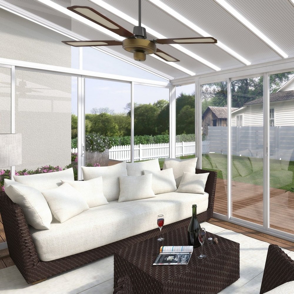 San Remo - Växthus som uterum mot vägg