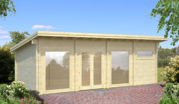 Stuga Heidi 22,8 m² - Attefallshus med bastu och sovrum