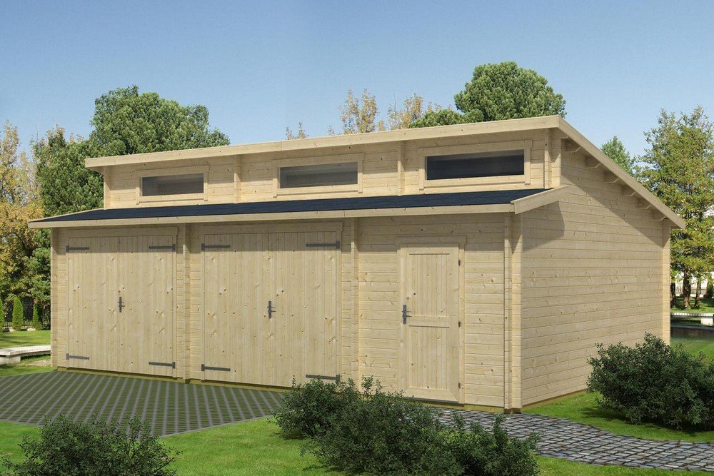 Dubbelgarage Elvira 40,5 kvm (Stort garage byggsats)