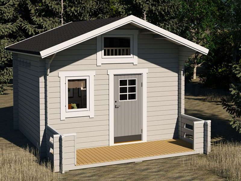 Friggebod 15 kvm Sorselestugan (Mysig loftstuga med veranda)