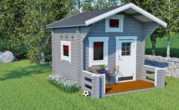 Friggebod med loft byggsats på 15 kvm (Toalett & Sovloft)