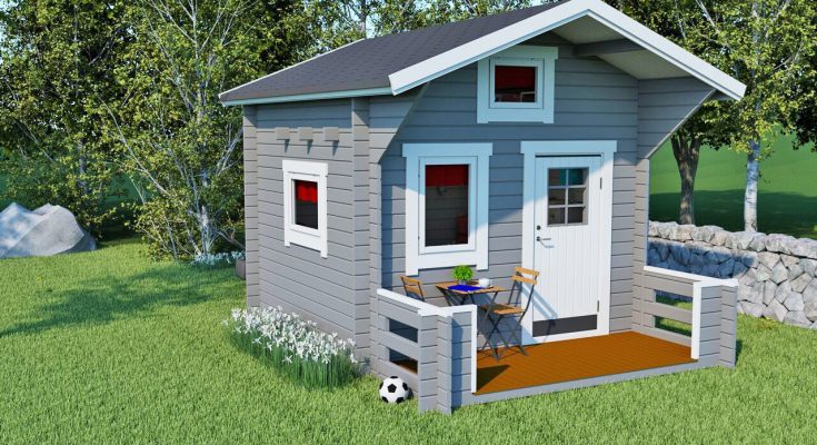 Friggebod med loft byggsats på 15 kvm (Toalett & Sovloft)