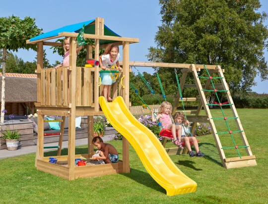 Lektornet Jungle Gym Hut (Lektorn med gungor och rutschkana)