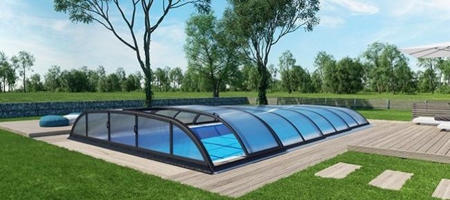 Albixon Pooltak i Box Dallas 4x8 m (Pooltak av kanalplast)