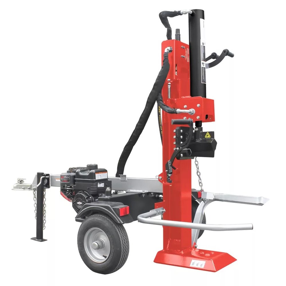 Vedklyv med kulkoppling (Bensindriven vedmaskin)