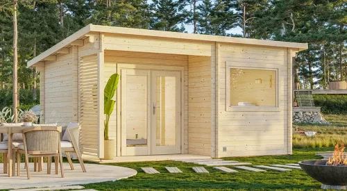 Bastustugan Sanna 15,4 m² (Stort bastuhus med flera rum)